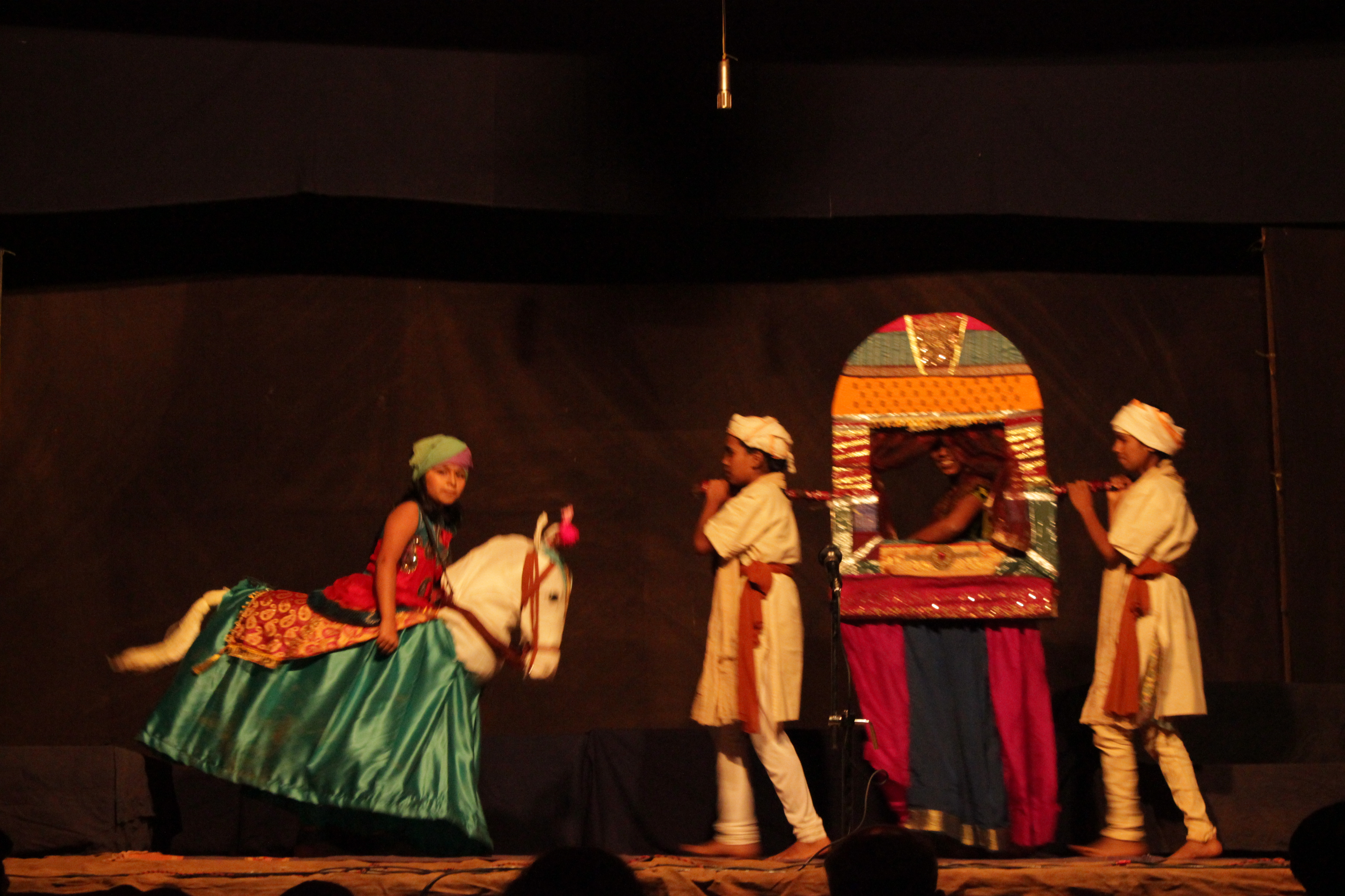 A scene based on Rabindranath Tagore's poem `veerpurush'