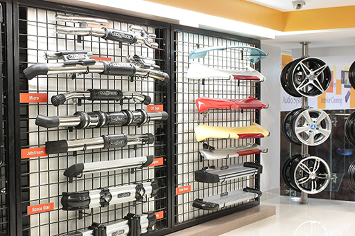 Automative parts showroom