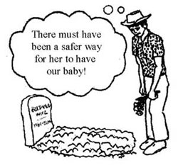 A husband visits his wife’s grave after she dies in childbirth