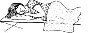 A pregnant woman sleeping