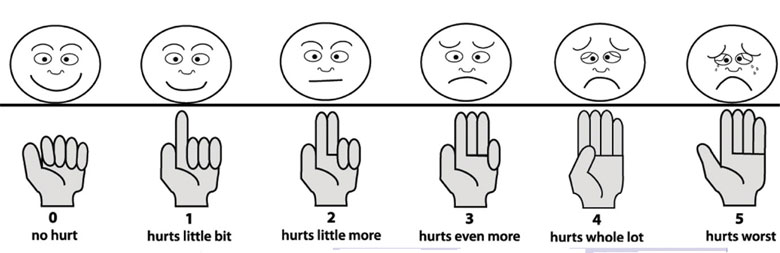 Pain grading scales.