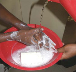 Handwashing with soap and water is the single most important measure
