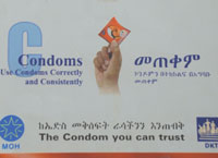 A poster advertising the use of condoms.