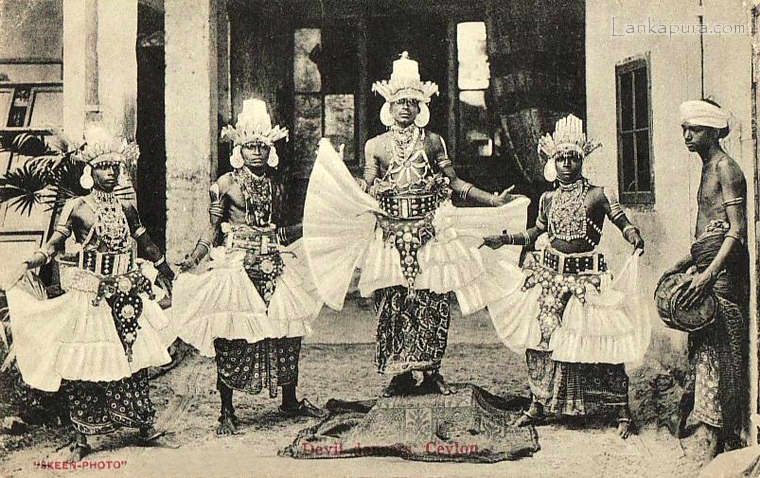 Native Kandyan dancers in Ves costume