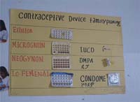 Learning materials hanging on the wall.