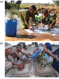 Washing clothes in rural areas