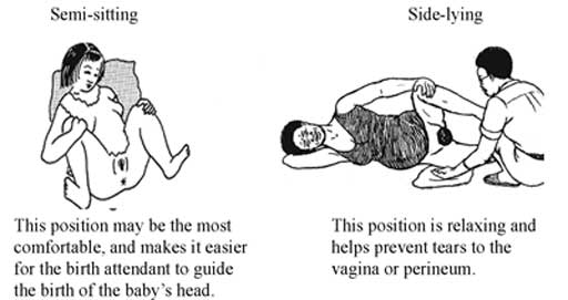 The semi-sitting and side-lying positions.