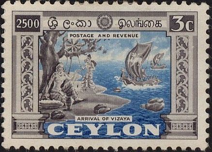 Arrival of Prince Vijaya in Sri Lanka (then known as Ceylon)