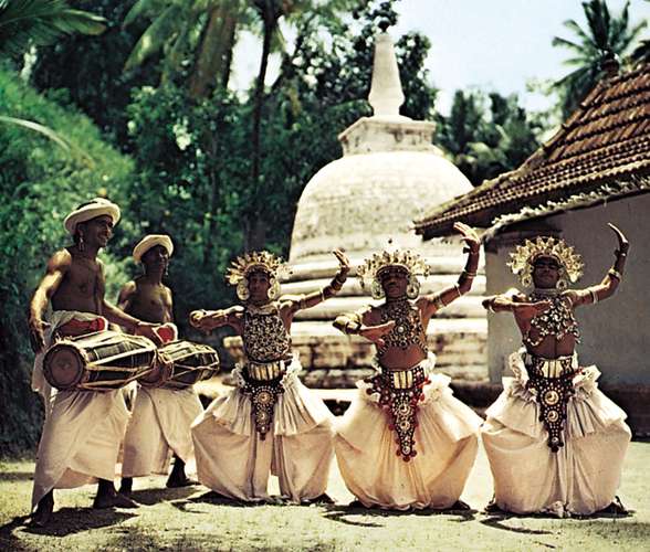 Kandyan dancers accompanied by Kandyan Drummers