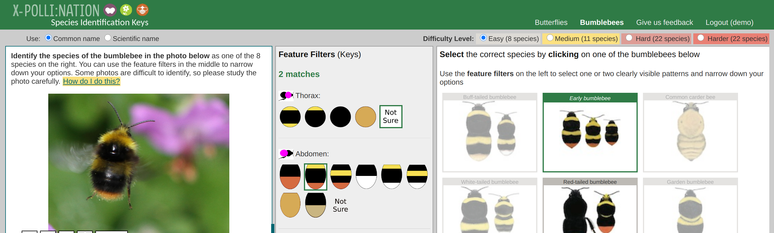 Screenshot of X-Polli:Nation Training Tools