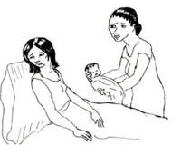 Mother suffering postnatal depression