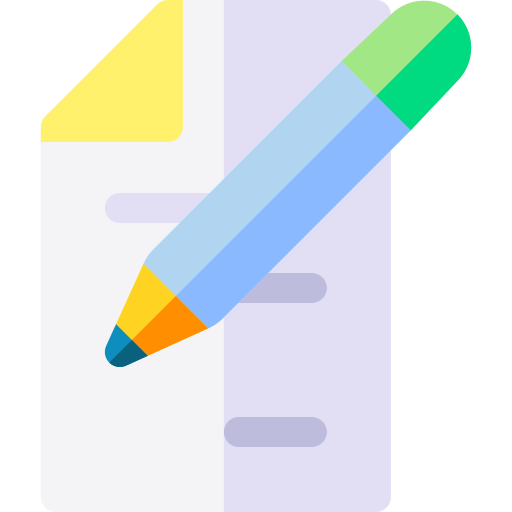 icon of pencil and paper