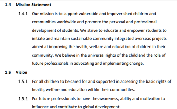 Mission Statement and Vision