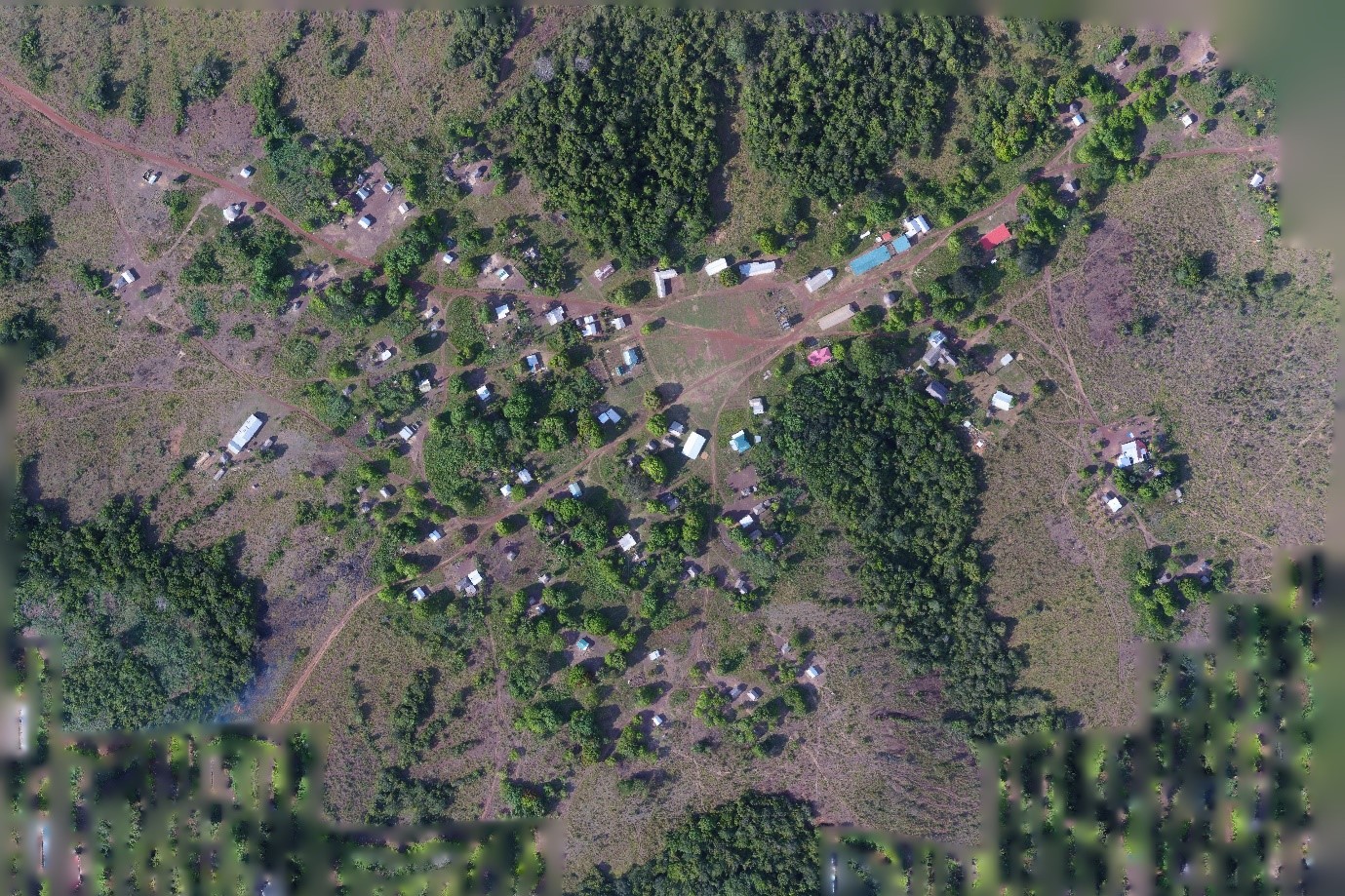 Aerial shot of Yupukari village