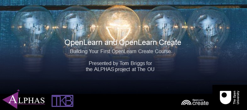 Building Your First OpenLearn Create Course