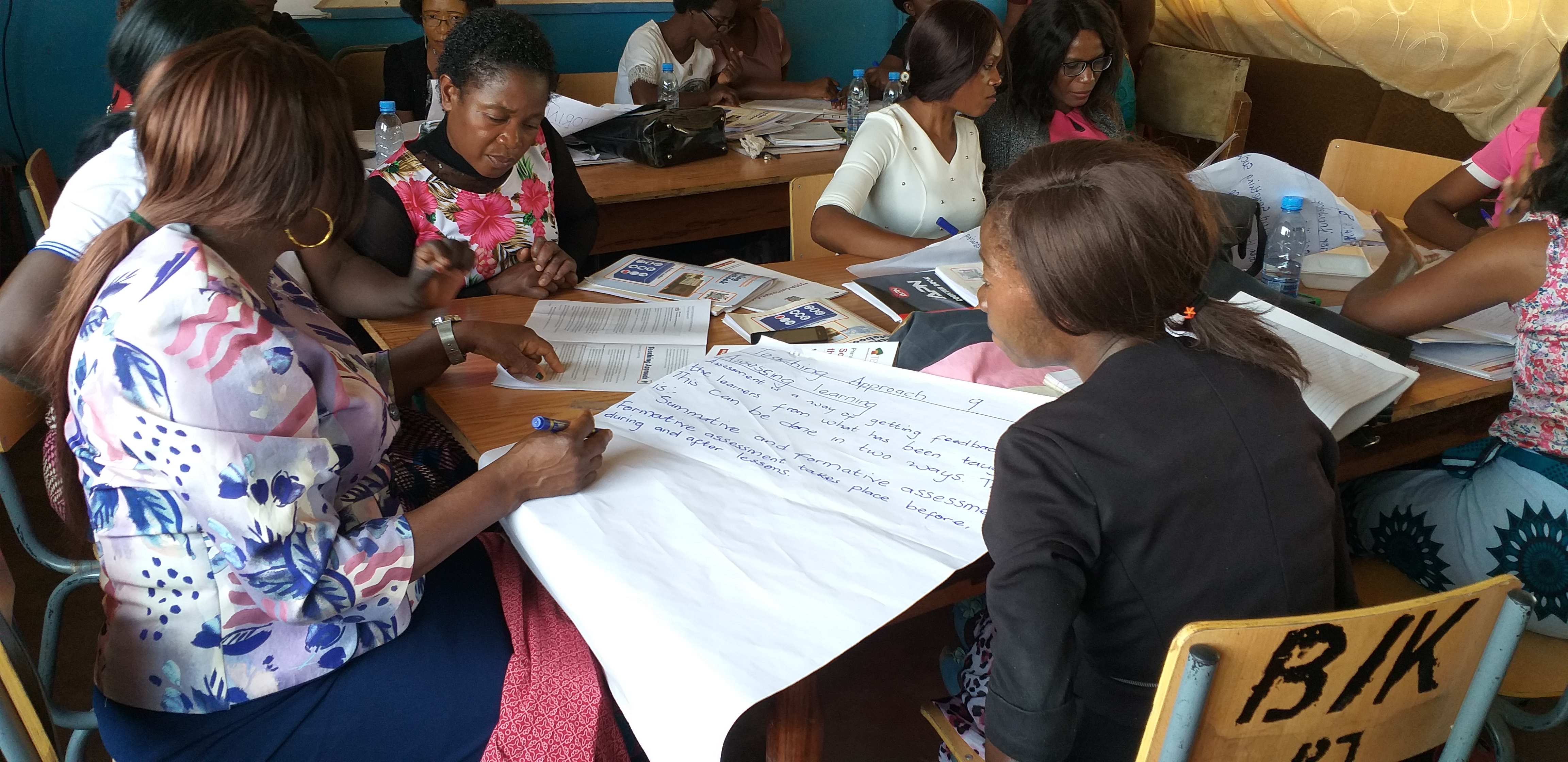 Kabwe teachers working together in a TGM