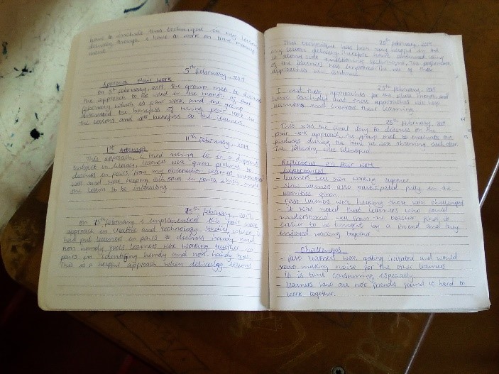 Examples of a teacher notebook