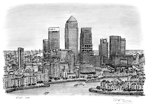 Dessin du paysage urbain de Londres