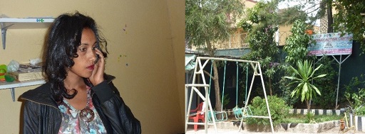 Deux photos. La première photo montre Zemi Yenus. La deuxième photo montre l'extérieur du Centre Joy pour l'autisme.