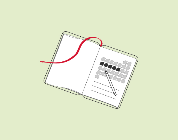 Illustration of a diary