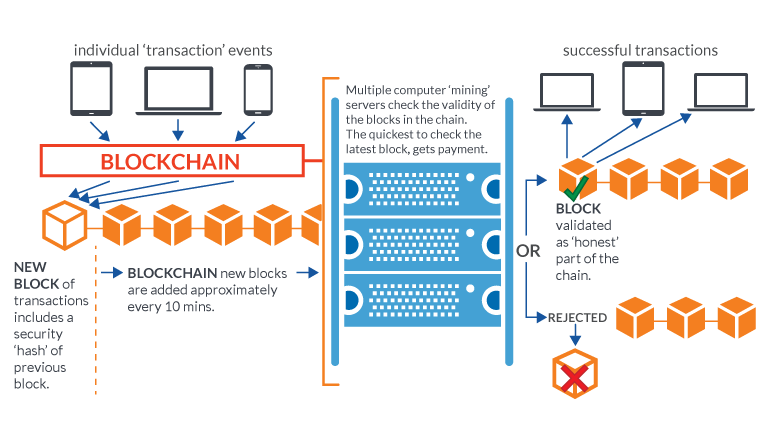 Figure 1: How transactions are executed within a Blockchain.