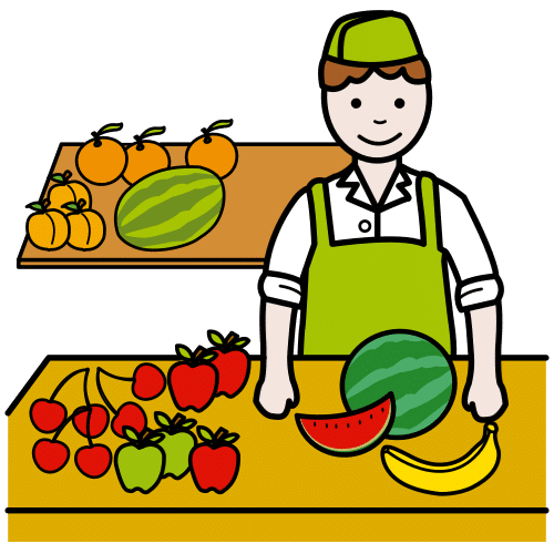 Un marchand de fruits et légumes