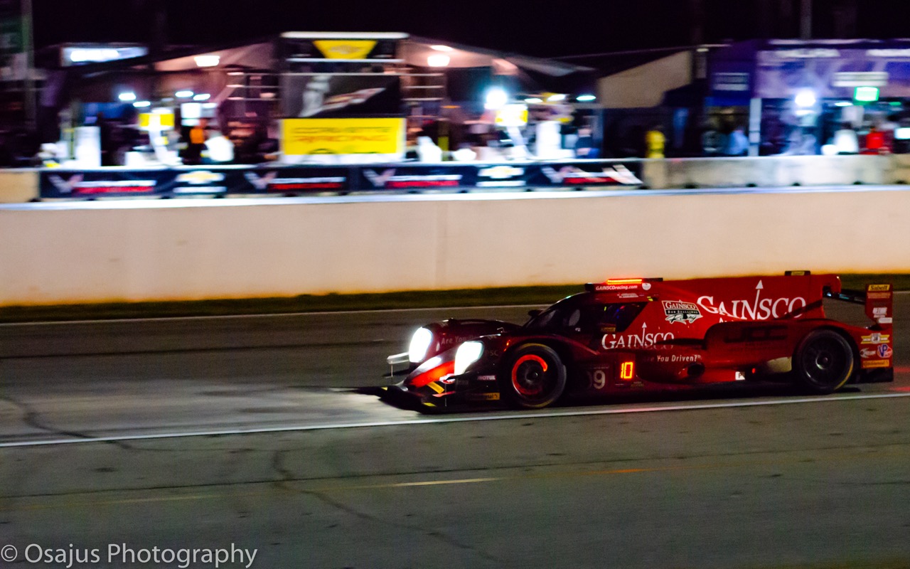 Car brakes glowing hot