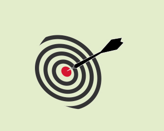 Illustration of an arrow in a target