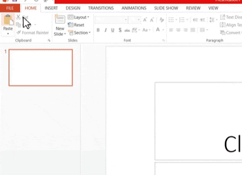 Graphic showing how to click on New