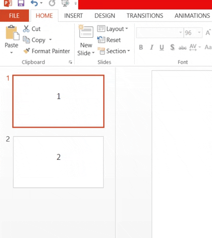 Graphic showing how to Move a Slide