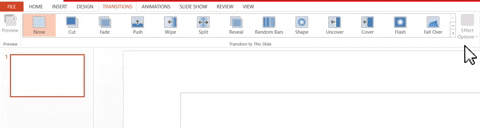 Graphic showing how to Apply a Transition
