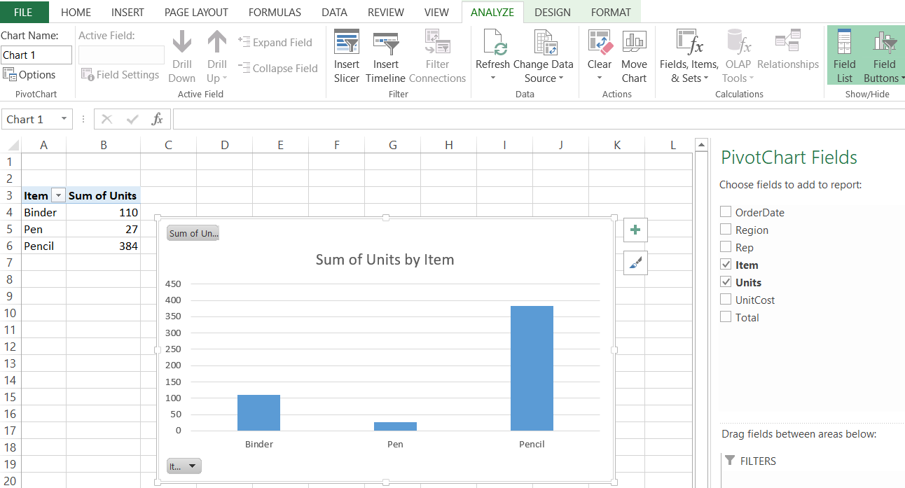 Graphic showing how to choose a Chart Type