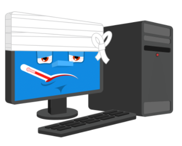 Image of a sick computer