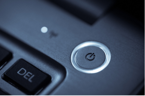 Photo of the power button