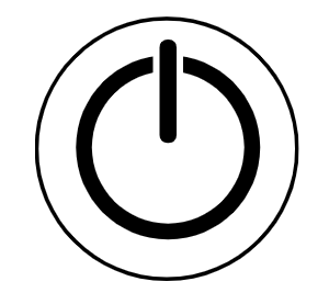 Graphic of a computer and the power button symbol