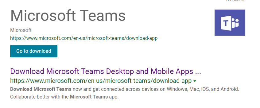 Images of an address bar and items listed from an internet search, download button, downloading a .exe file and the open file