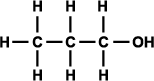 Propan-1-ol C3H7OH structural formula