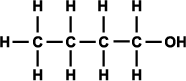 Butan-1-ol C4H9OH structural formula