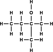 2-methylbutan-2-ol C5H11OH structural formula