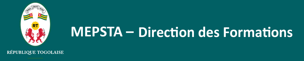 Republique Togolaise logo MEPSTA Direction des Formations