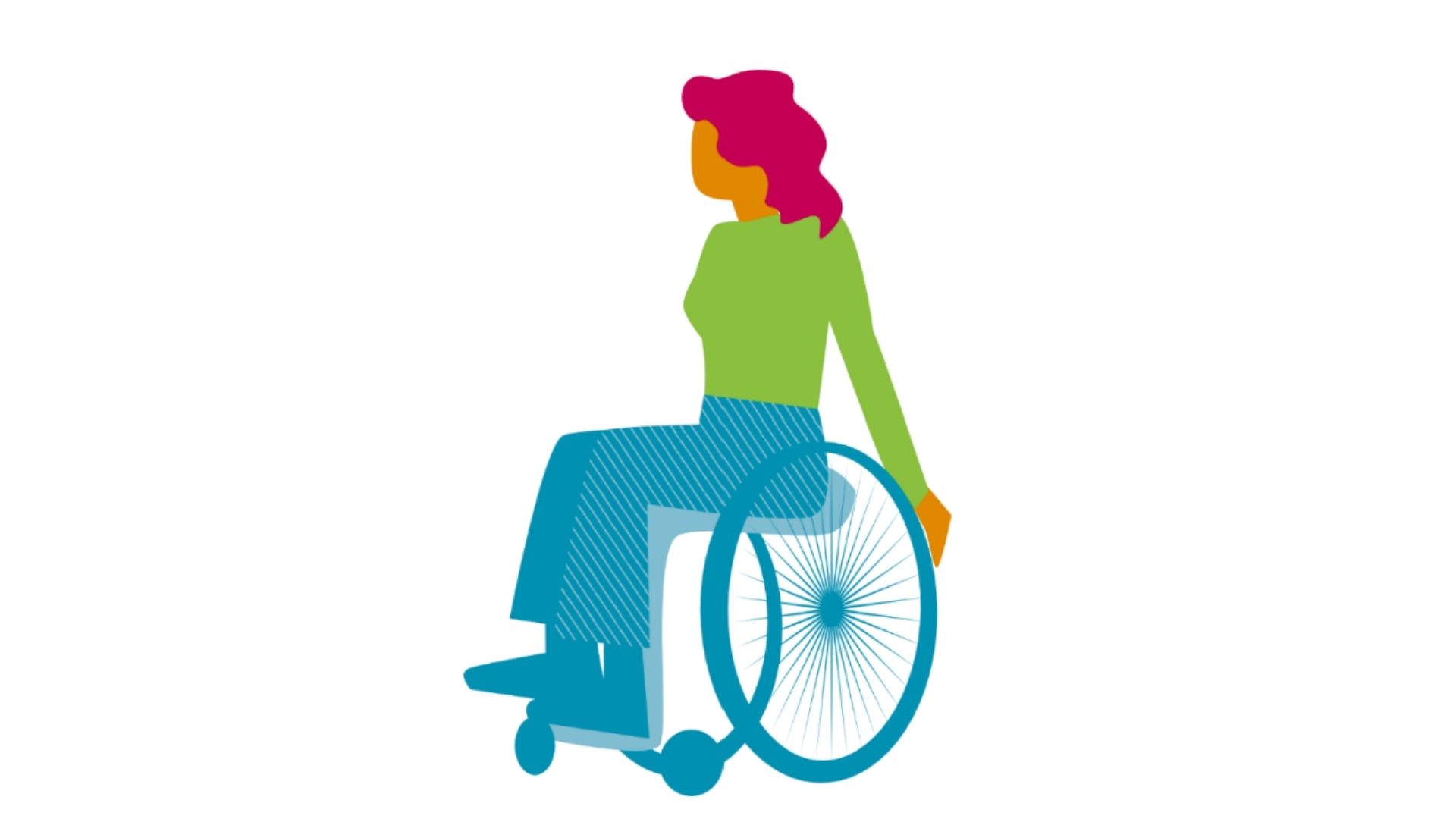 Graphic of a person in a wheelchair. 