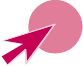 Graphic of a large circle and an arrow pointing inside it.