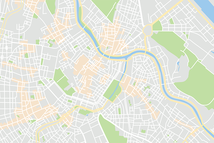 A section of a map.