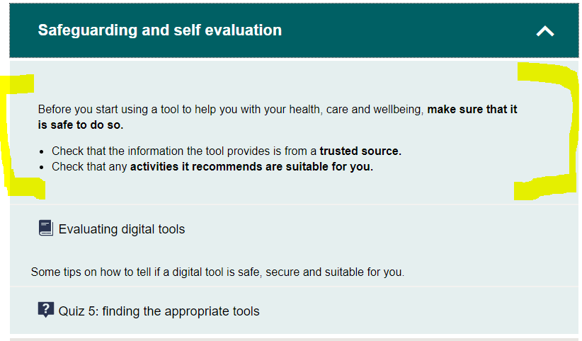 Screenshot of expanded section including description and other content.