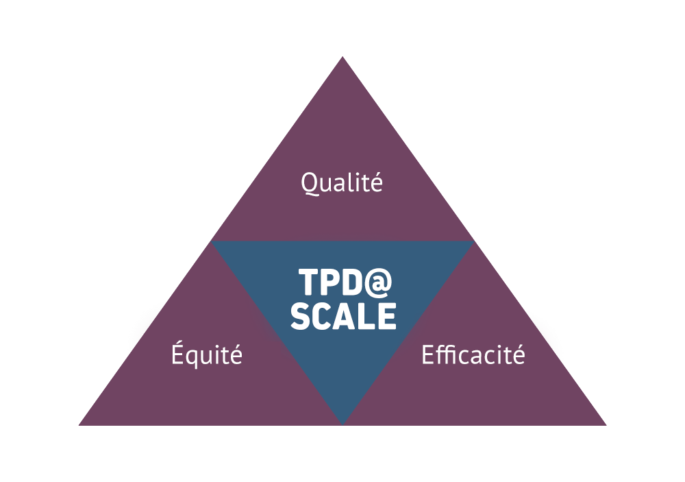 TPD@Scale triangle: Quality, Equity, Efficiency