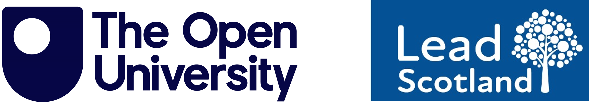 OU logo and Lead Scotland logo