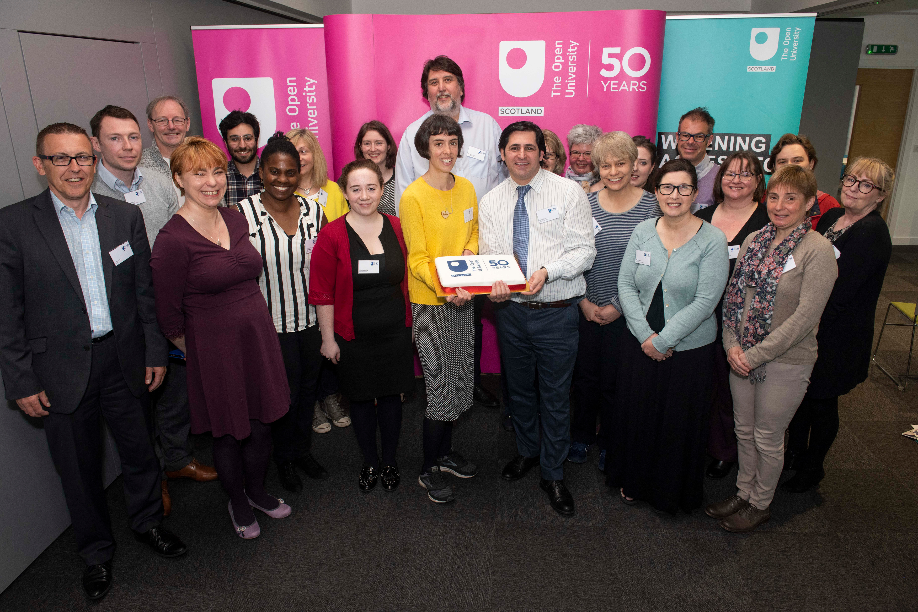 Picture of Open Learning Champions at an event celebrating 50 years of the Open University 