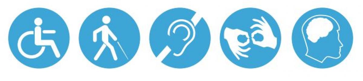 collection of symbols used to denote various forms of disability