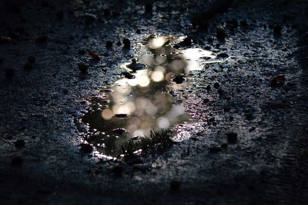 A muddy puddle