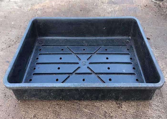 An empty seed tray